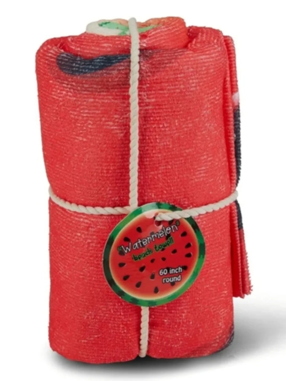 60 Inch Watermelon Beach Towel 5ft Red Round Pool Vacation Kids Fun Novelty